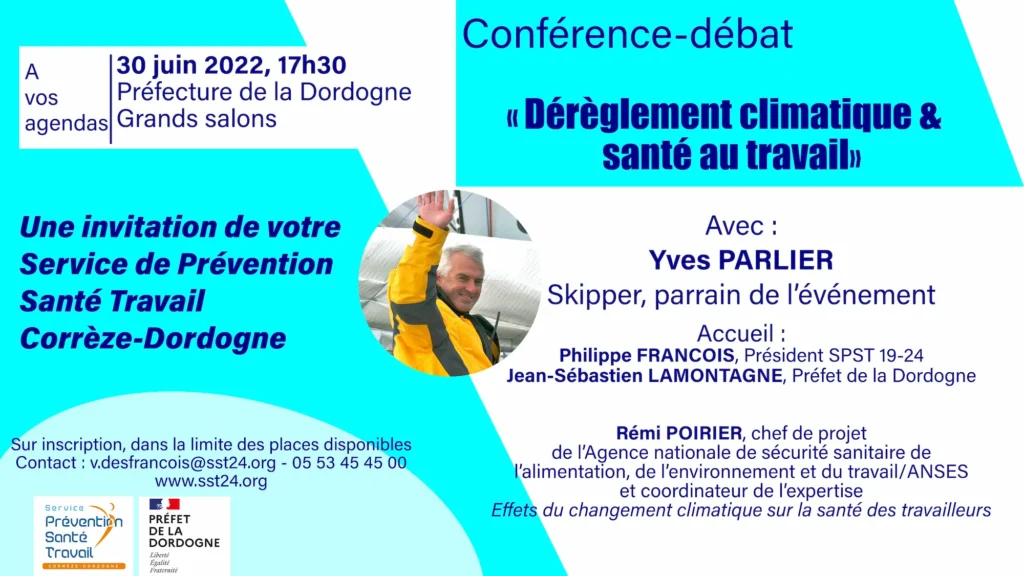 conference debat dereglement climatique sante au travail yves parlier cpme 24
