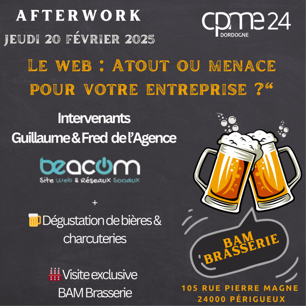 Afterwork 20 février 2025 : Le web : atout ou menace pour votre entreprise ?