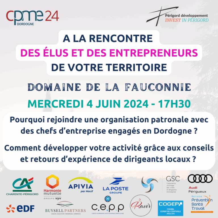 Lire la suite à propos de l’article 04.06.25 / Évènement CPME24 – Entrepreneurs & Élus de Dordogne – Rencontre au Domaine de la Fauconnie